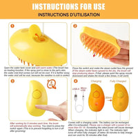 Cat Steamy Brush 3 in 1 Grooming Steam Brush Electric Sprayer for Massage Pet Dog Grooming Shedding Hair Cleaning Massage Combs image 5